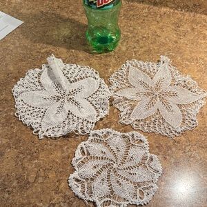 Handmade Crochet Doilies Set
